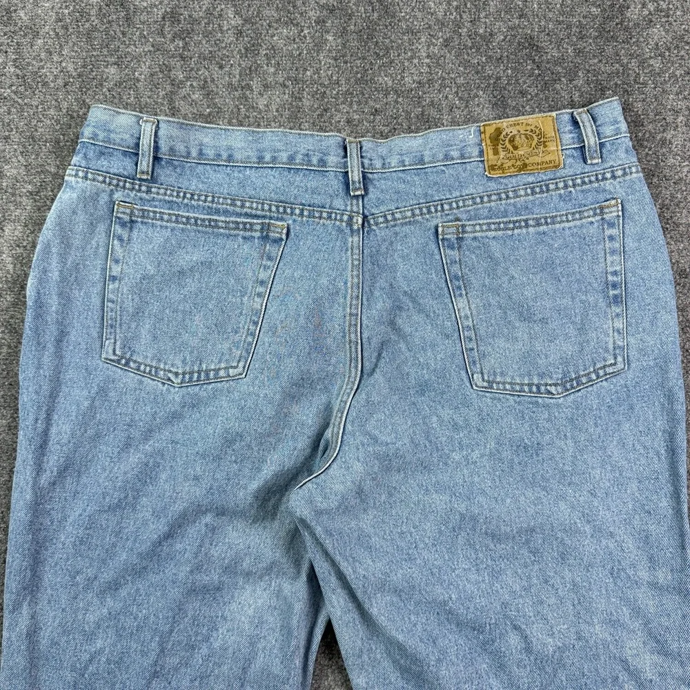 Vintage Bugle Boy 740 Relaxed Fit Jeans Mens 44x30 Light Wash Denim 90s Baggy